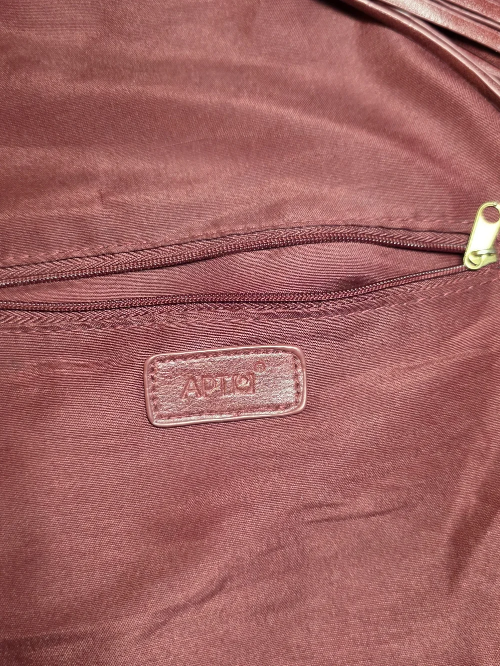 Burgundy Foldover Hobo Shoulder Bag Tassel Purse